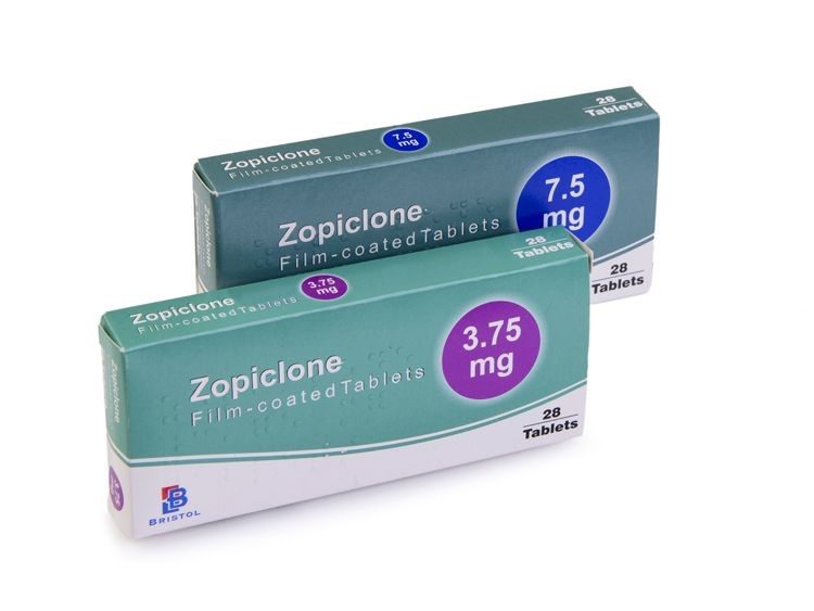 Two boxes of Zopiclone tablets for alcoholism and drugs recovery support.