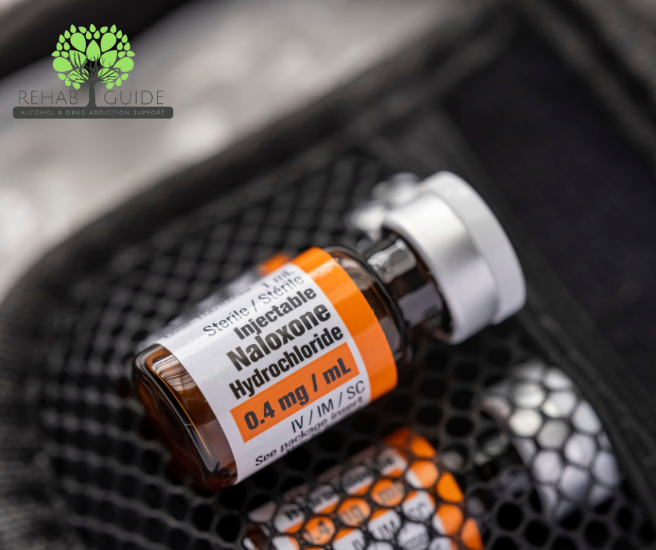 Naloxone vial image related to drug deaths Scotland, recovery.