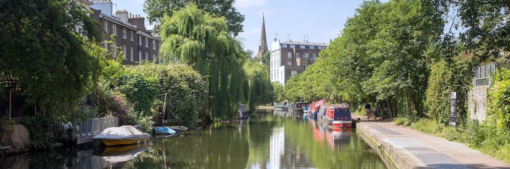 Sober for October: Embrace Tranquility by the Canal Canal path scene promoting relaxation and peace for sober for October