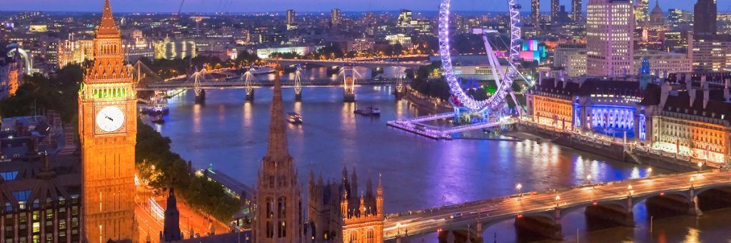 Sober for October: Embrace Recovery in London London cityscape at night, promoting Sober for October alcohol recovery